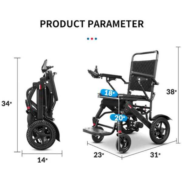 Helfer Elevate Freedom X1 - Electric Premium Compact Wheelchair - Image 6
